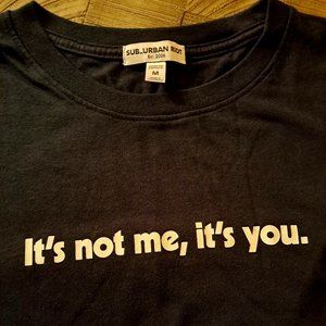 NWOT MEDIUM BLACK T-SHIRT SOFT JERSEY/FUNNY/SUB_URBAN RIOT